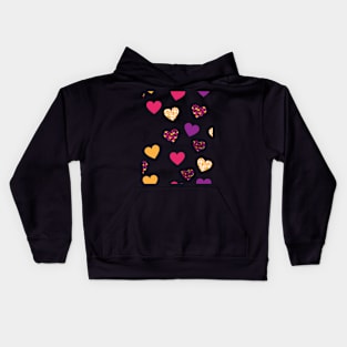 Cute Patterned Hearts Kids Hoodie